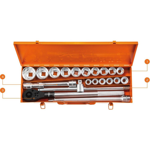 Zestaw kluczy nasadowych 3/4" CrV 21 el. Neo Tools - 08-061 - NEO Tools - 4