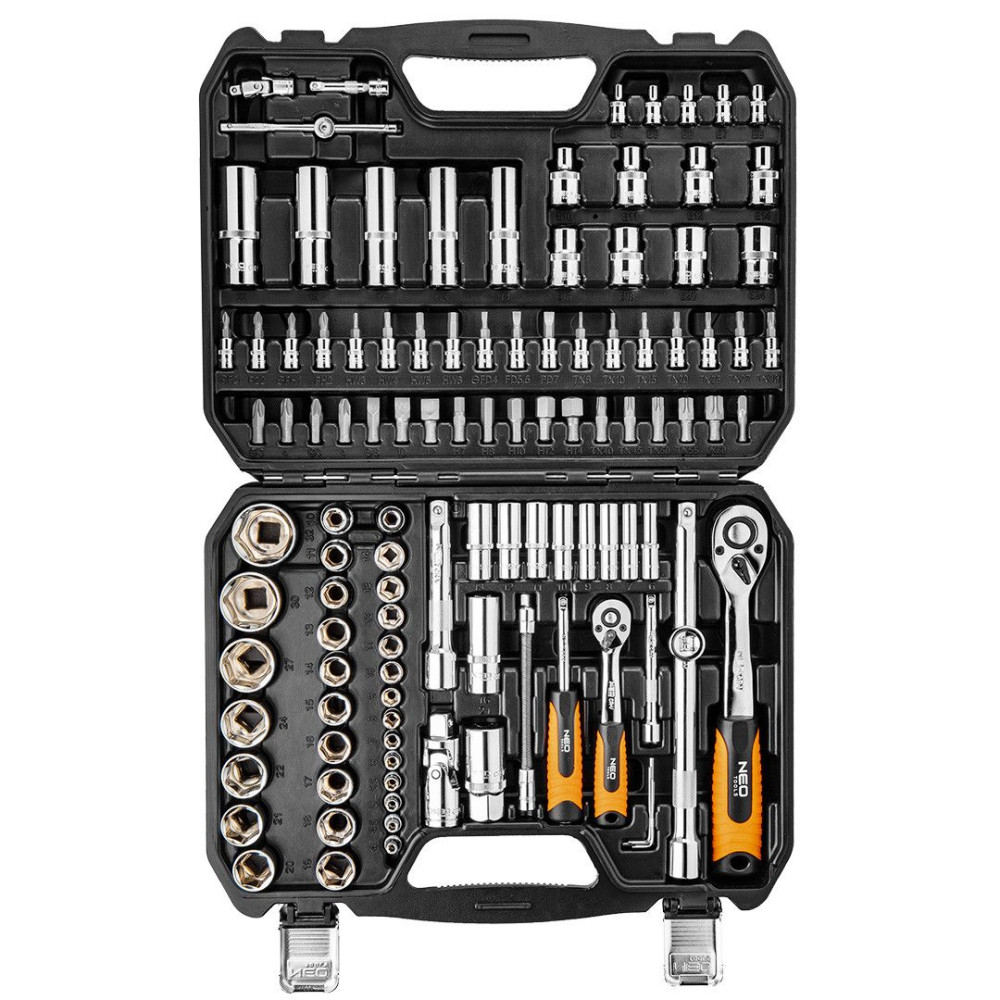 Zestaw kluczy nasadowych 1/2" 1/4" CrV 111 el. Neo Tools - 08-910 - NEO Tools - 3