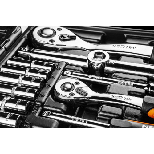 Zestaw kluczy nasadowych 1/2" 1/4" CrV 111 el. Neo Tools - 08-910 - NEO Tools - 5