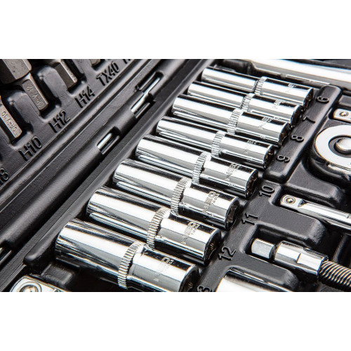 Zestaw kluczy nasadowych 1/2" 1/4" CrV 111 el. Neo Tools - 08-910 - NEO Tools - 7