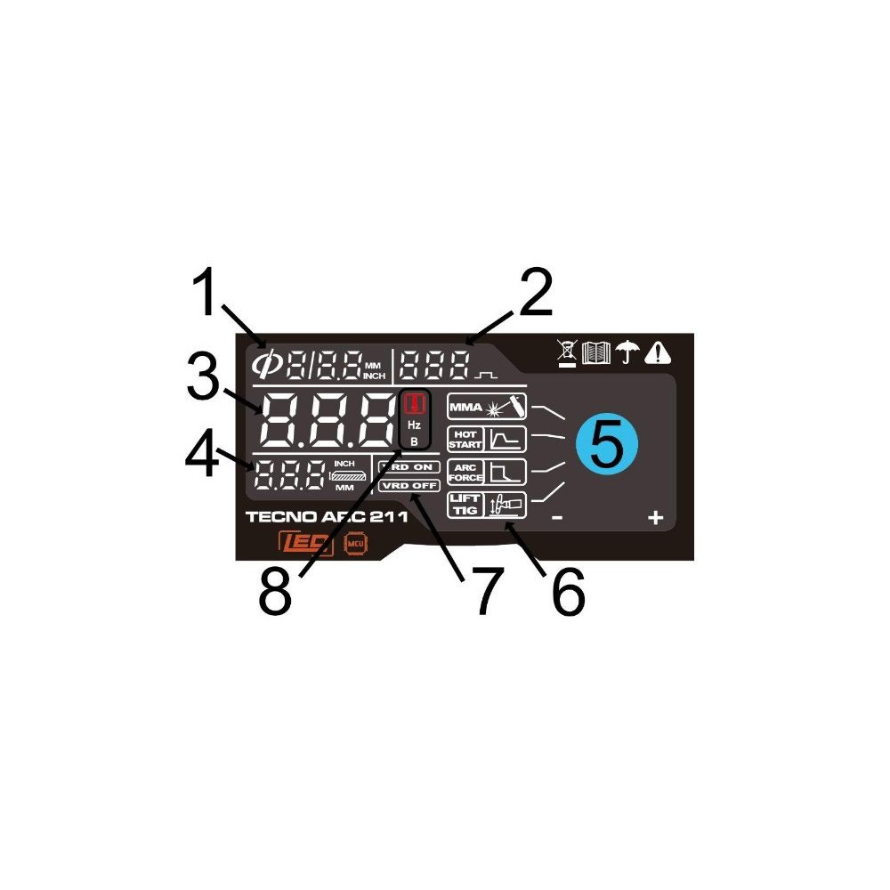 Spawarka Ideal Tecnoarc 211 LED - zestaw - TARC211LED-G - Ideal - 8