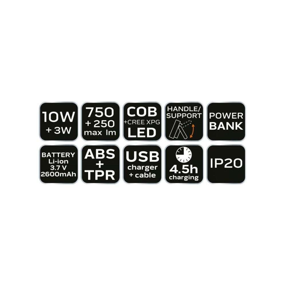 Lampa latarka warsztatowa LED akumulatorowa Neo Tools - 99-040 - NEO Tools - 11