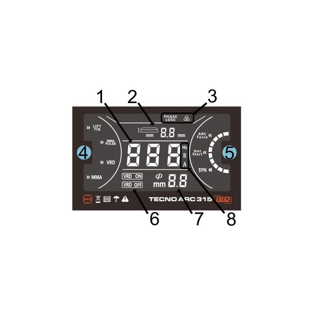 Spawarka Ideal Tecnoarc 315 LED - zestaw - TARC315LED-G - Ideal - 8