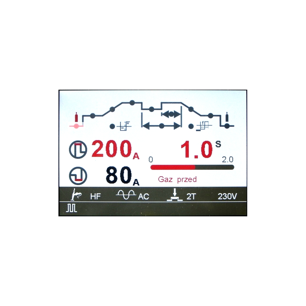 Spawarka Ideal Expert TIG 220 AC/DC Pulse LCD - zestaw - EXTIG220ACLCD-G - Ideal - 11
