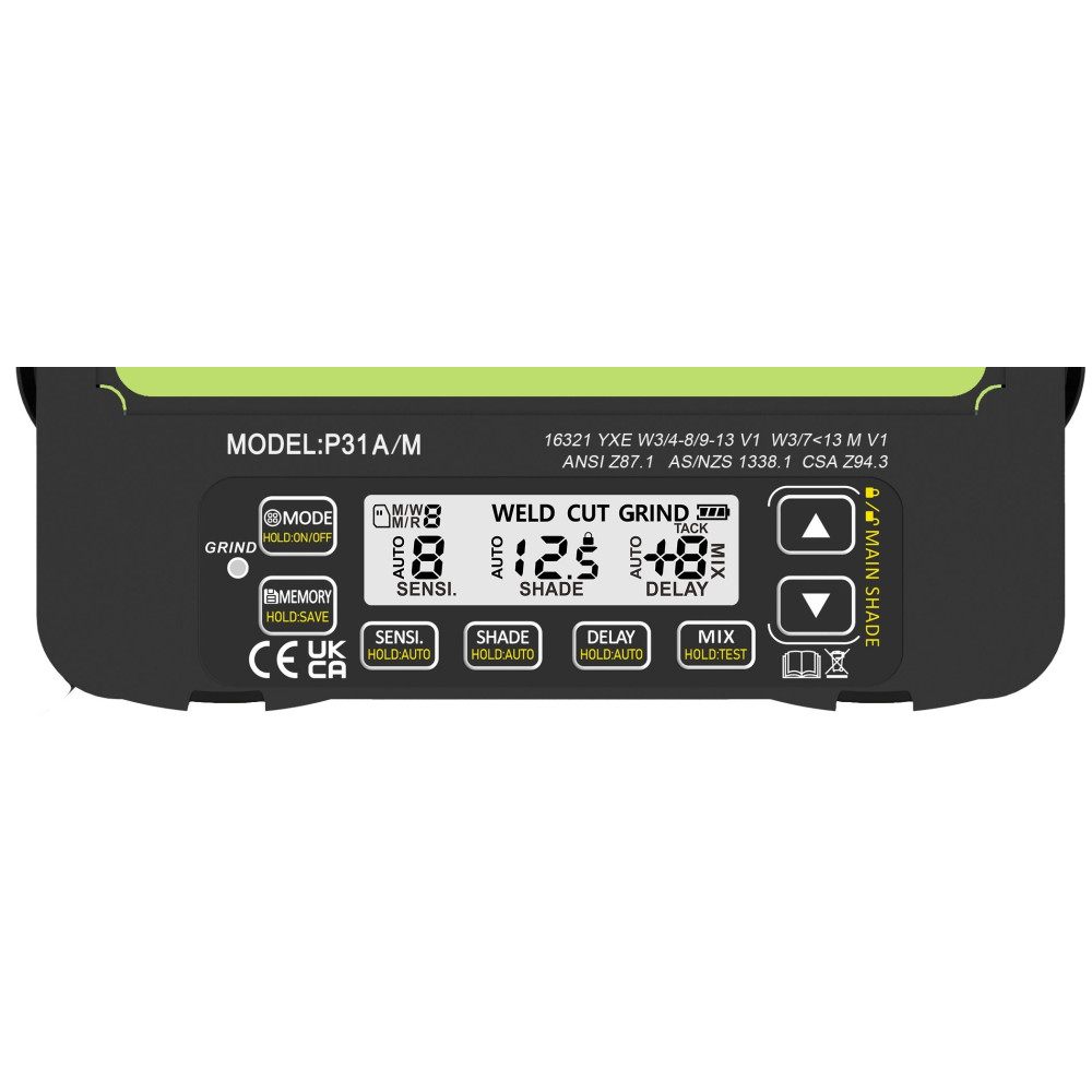 Przyłbica spawalnicza samościemniająca Ideal APS-P31-A/M F1-Flip - APS-P31-F1-G - Ideal - 22