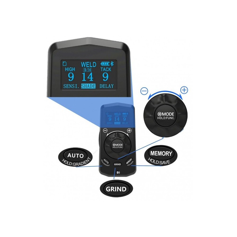 Przyłbica spawalnicza Ideal APS-P33M-RC2 F1-Flip z pilotem Bluetooth - APS-P33M-R-F1-G - Ideal - 26