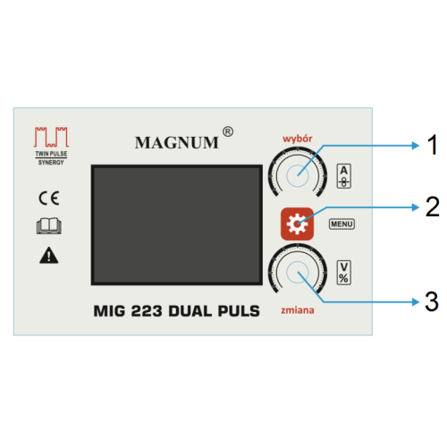 Spawarka Magnum MIG 223 Dual Puls - zestaw - U MI 223 DP LCD-G - Magnum - 10