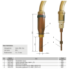 Dysza gazowa butelkowa Binzel MB-401/501 L-75 mm - 145.0166 - Abicor Binzel - 2