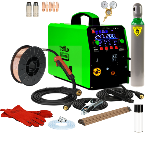 Spawarka Trafilux Trafimig Pocket 200 LED Synergia - zestaw - 5904044980456-G - Trafilux - 5