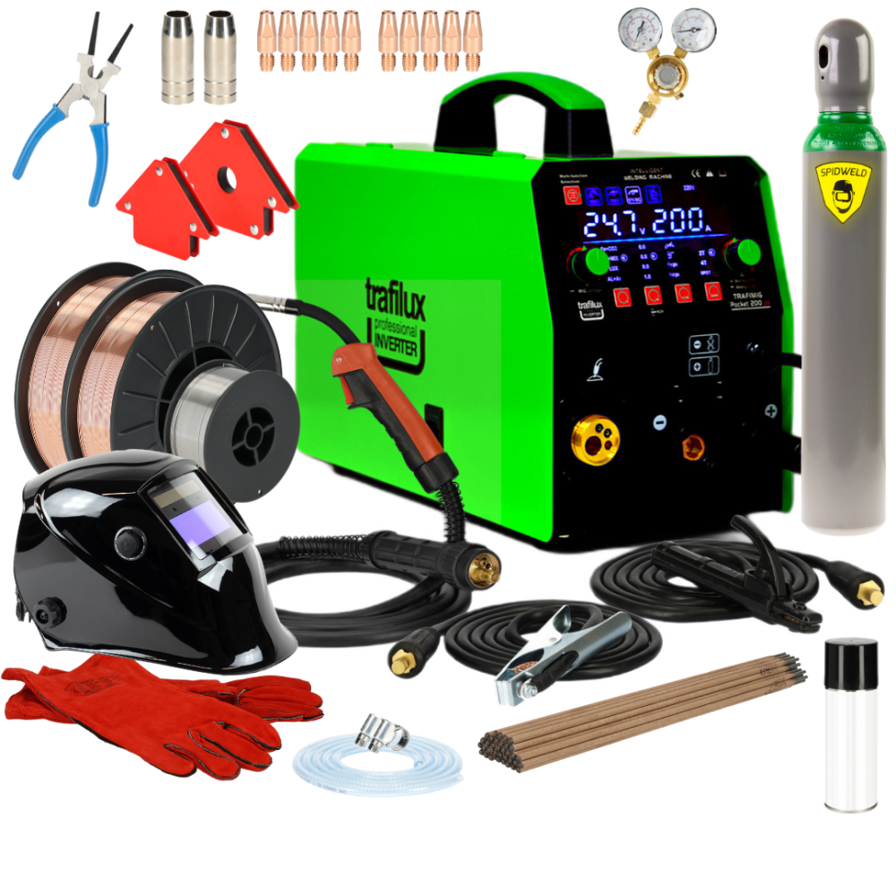 Spawarka Trafilux Trafimig Pocket 200 LED Synergia - zestaw - 5904044980456-G - Trafilux - 3