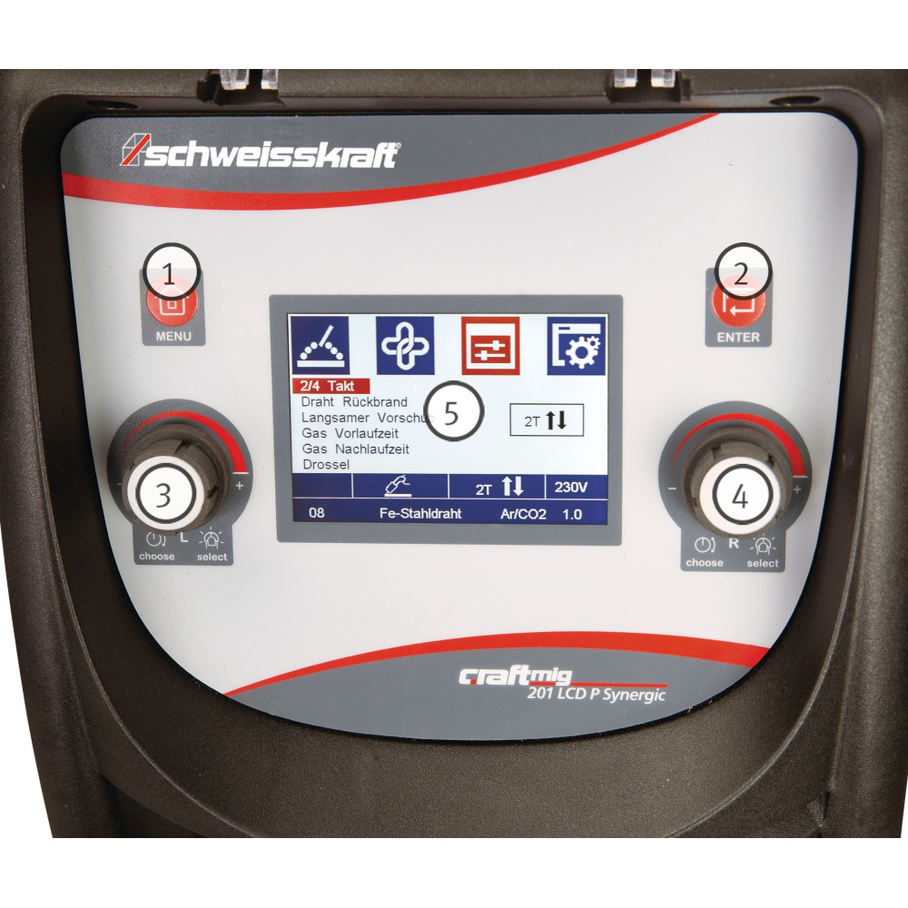 Spawarka Schweisskraft Craft-MIG 201 LCD P Synergic - zestaw - 1071201-G - Schweisskraft - 3