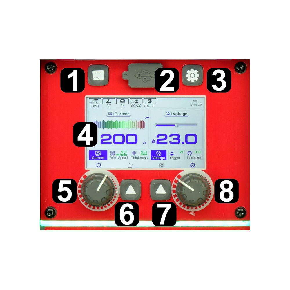 Spawarka Ideal Expert MIG 210 Synergic Pro4 LCD - zestaw - EXMIG210-G - Ideal - 11