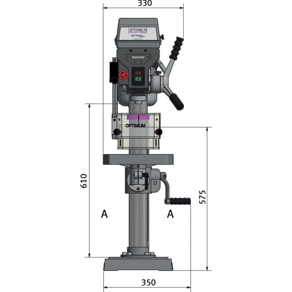 Wiertarka stołowa Optimum OPTIdrill D 23Pro 400 V - 3003020 - Optimum - 6