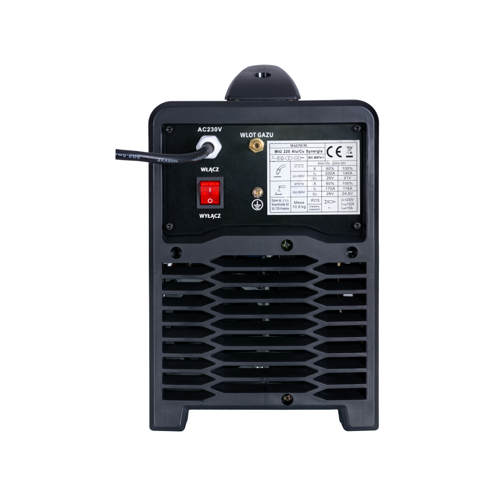 Spawarka Magnum MIG 220 Alu/Cu Synergia - zestaw - U MI 220AL CU-G - Magnum - 11