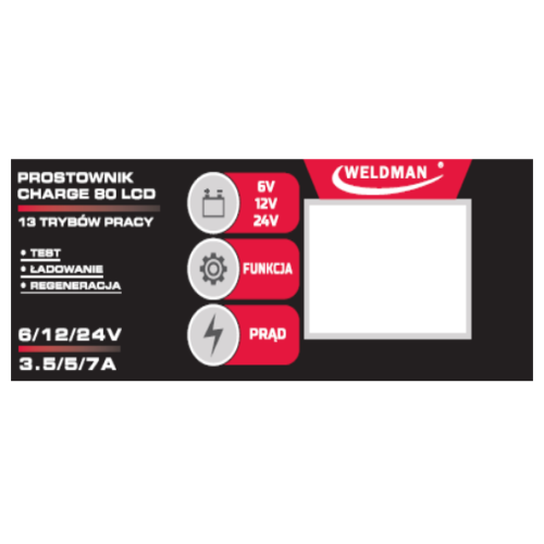 Inteligentny prostownik Weldman Charge 80 LCD - 104 508 - Weldman - 4