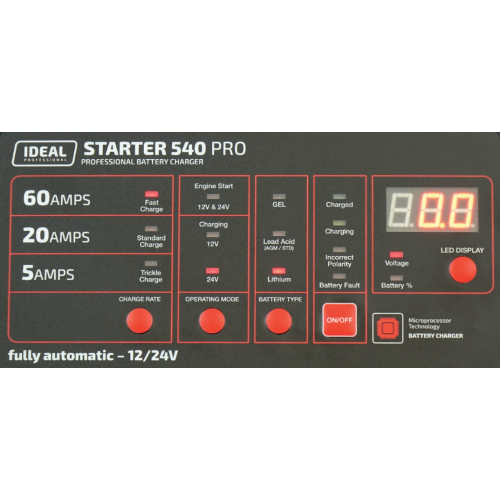 Prostownik z rozruchem Ideal Starter 540 PRO - STARTER540P - Ideal - 3