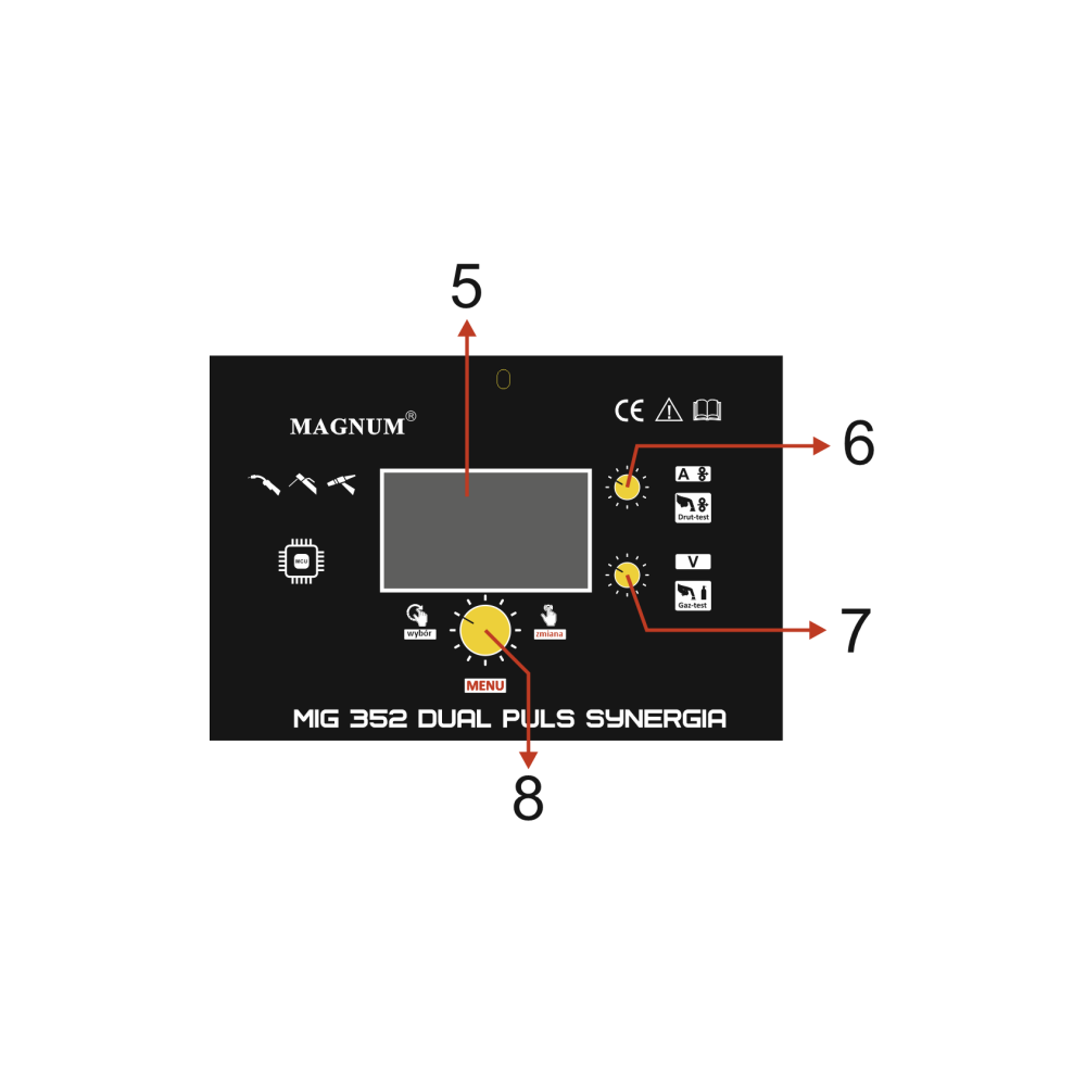 Spawarka Magnum MIG 352 Dual Puls Synergia - zestaw - U MI 352 DP SYN-G - Magnum - 5