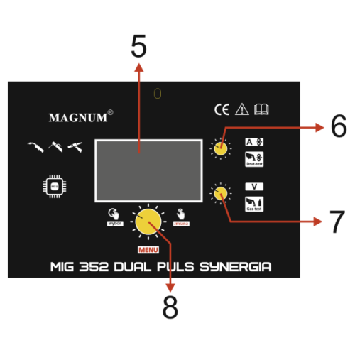 Spawarka Magnum MIG 352 Dual Puls Synergia - zestaw - U MI 352 DP SYN-G - Magnum - 5