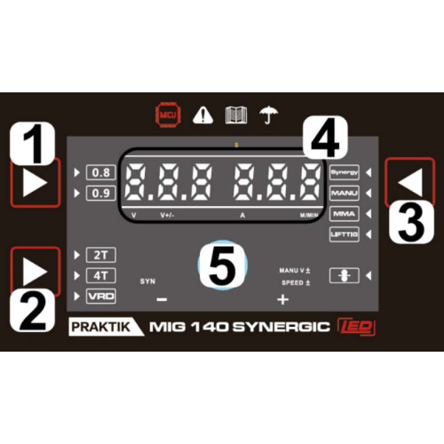 Spawarka Ideal Praktik MIG 140 Synergic LED - zestaw - PMIG140LED-G - Ideal - 5