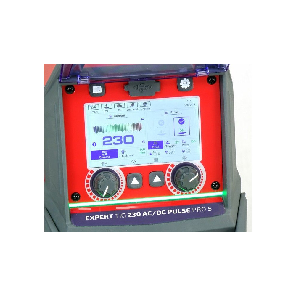 Spawarka Ideal Expert TIG 230 AC/DC PFC Pulse Pro5 LCD W - zestaw wodny - EXTIG230AC-G - Ideal - 6