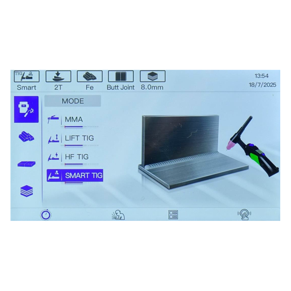 Spawarka Ideal Expert TIG 230 AC/DC PFC Pulse Pro5 LCD W - zestaw wodny - EXTIG230AC-G - Ideal - 7