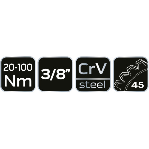 Klucz dynamometryczny 3/8" 20 - 100 Nm Neo Tools - 08-824 - NEO Tools - 8
