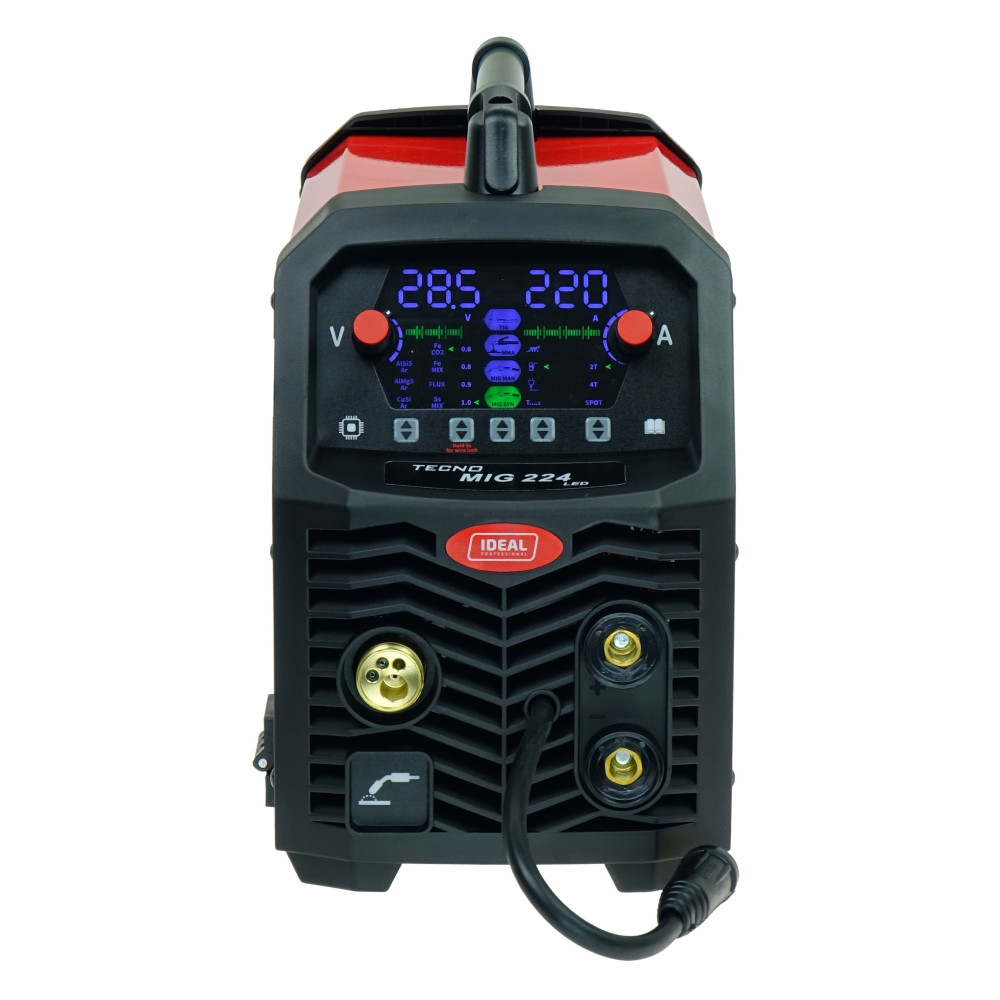 Spawarka Ideal Tecnomig 224 Synergic Led 4x4 - zestaw - TMIG224LED-G - Ideal - 2