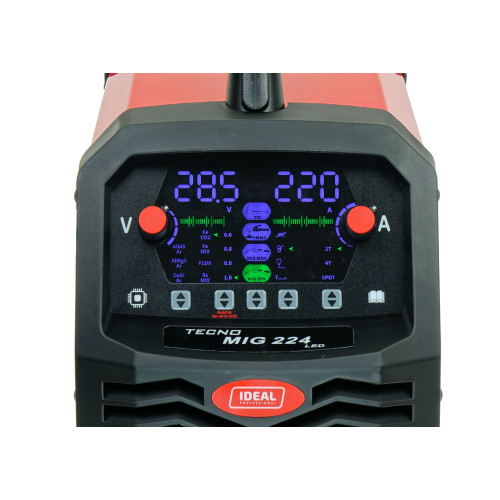 Spawarka Ideal Tecnomig 224 Synergic Led 4x4 - zestaw - TMIG224LED-G - Ideal - 3