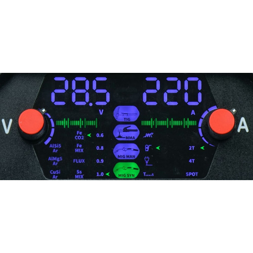 Spawarka Ideal Tecnomig 224 Synergic Led 4x4 - zestaw - TMIG224LED-G - Ideal - 10
