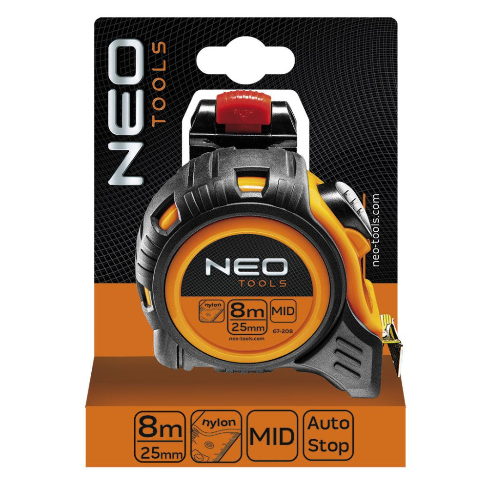 Miara zwijana stalowa 8 m AutoStop Neo Tools - 67-208 - NEO Tools - 8