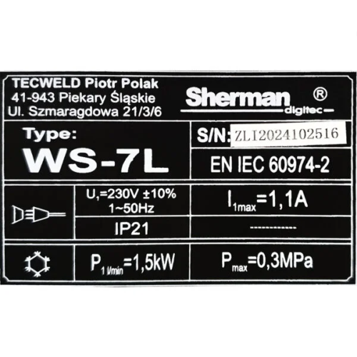Spawarka Sherman DIGIMIG 500 Pulse - zestaw wodny - 7812711-G - Sherman - 25