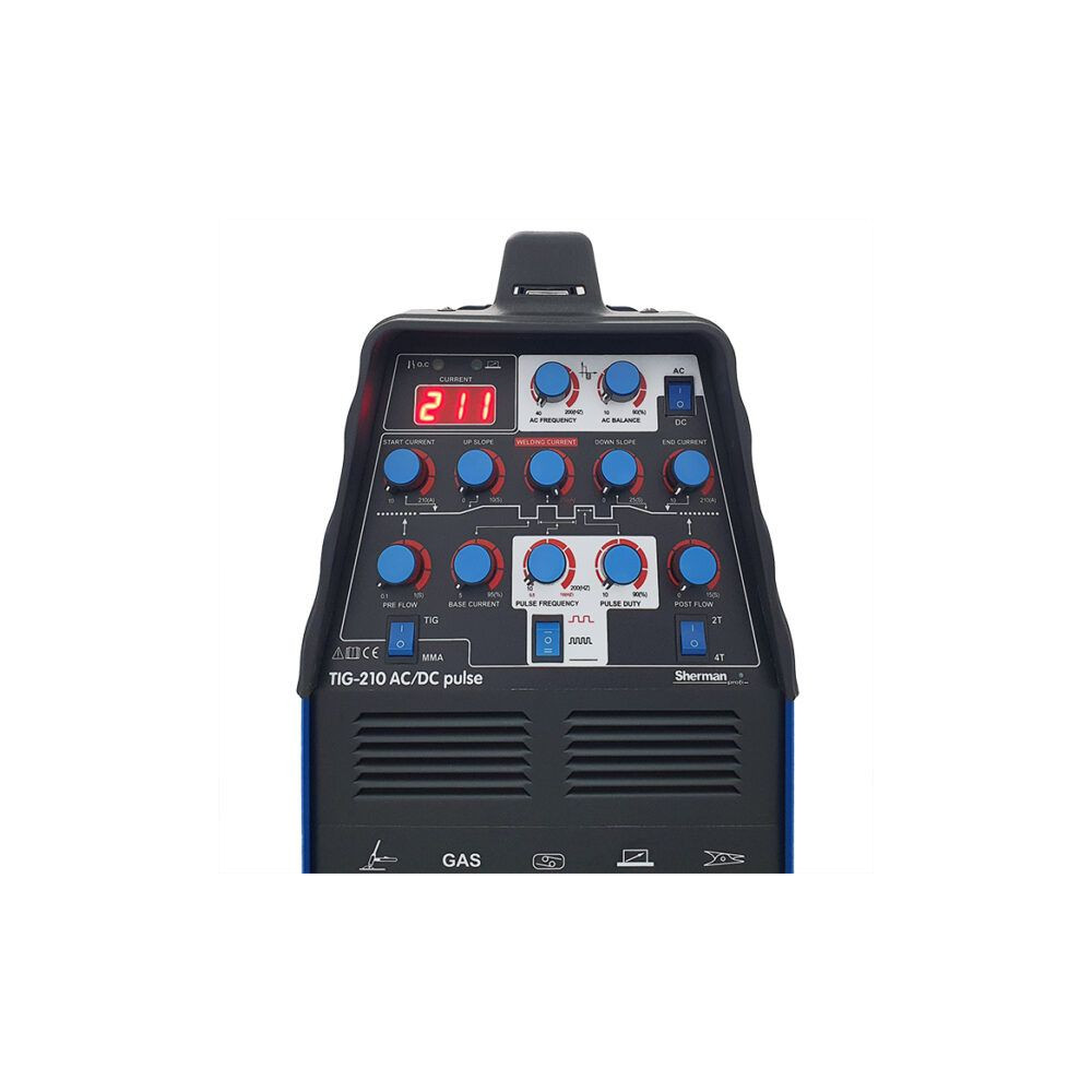 Spawarka Sherman TIG 210 AC/DC Pulse - zestaw - SINW-TIG210ACDCP-G - Sherman - 6