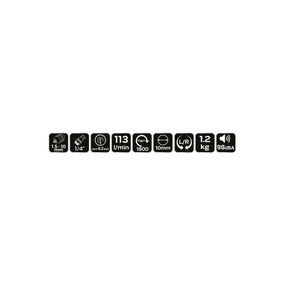 Wiertarka pneumatyczna 1800 rpm / 1,5-10 mm Neo Tools - 14-026 - NEO Tools - 10