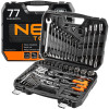 Zestaw kluczy nasadowych 1/2" 1/4" CrV 77 el. Neo Tools - 08-915 - NEO Tools - 1