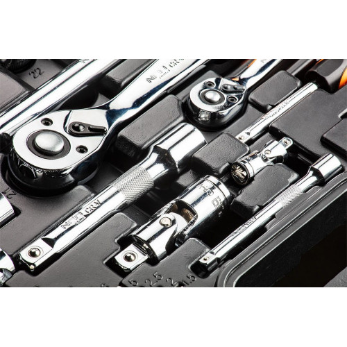 Zestaw kluczy nasadowych 1/2" 1/4" CrV 77 el. Neo Tools - 08-915 - NEO Tools - 6