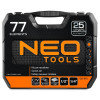 Zestaw kluczy nasadowych 1/2" 1/4" CrV 77 el. Neo Tools - 08-915 - NEO Tools - 8