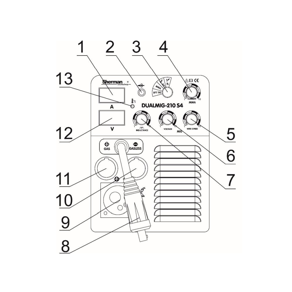 Spawarka Sherman DUALMIG 210 S4 - zestaw - 7811699-G - Sherman - 11