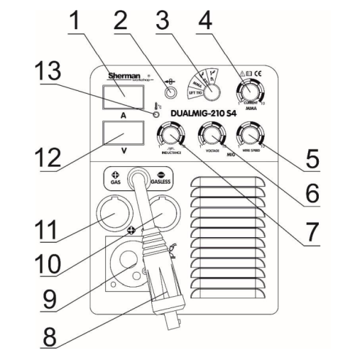 Spawarka Sherman DUALMIG 210 S4 - zestaw - 7811699-G - Sherman - 11