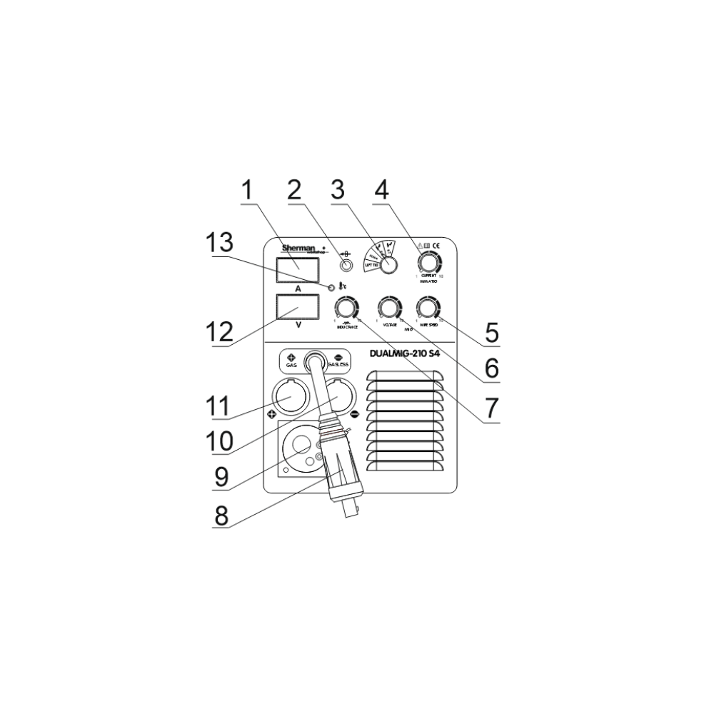 Spawarka Sherman DUALMIG 210 S4 - zestaw z podwoziem - 7813078-G - Sherman - 12