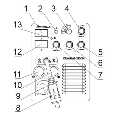 Spawarka Sherman DUALMIG 210 S4 - zestaw z podwoziem - 7813078-G - Sherman - 12