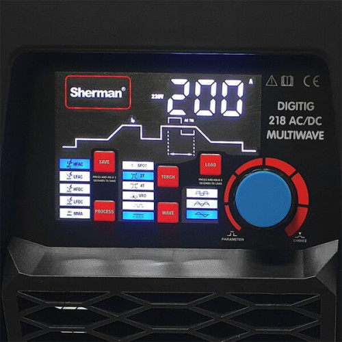 Spawarka Sherman DIGITIG 218 AC/DC MultiWave - zestaw - 7813079-G - Sherman - 7