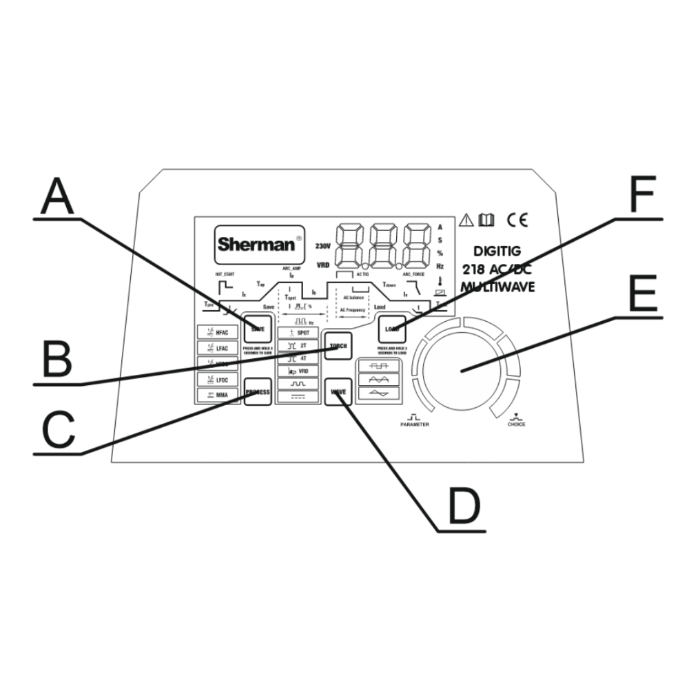 Spawarka Sherman DIGITIG 218 AC/DC MultiWave - zestaw - 7813079-G - Sherman - 8