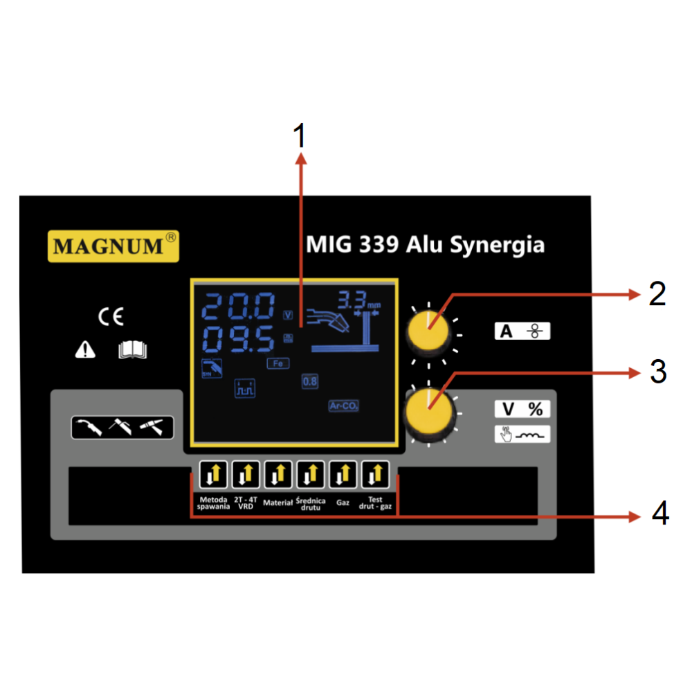 Spawarka Magnum MIG 339 Alu Synergia - zestaw - U MI 339AL SY-G - Magnum - 5