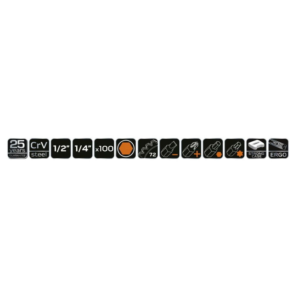 Zestaw narzędzi 100 el. Neo Tools - 08-920 - NEO Tools - 8