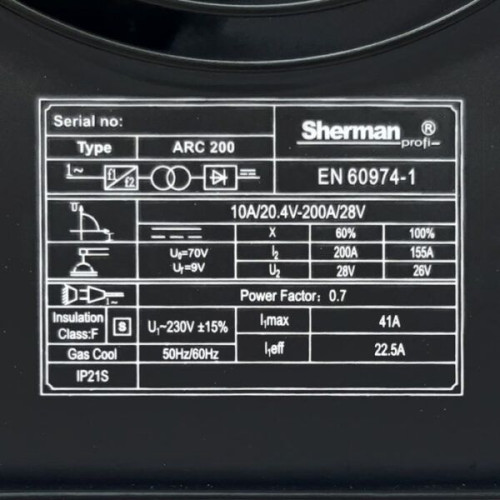 Spawarka Sherman ARC 200C - zestaw - SINW-ARC200C-G - Sherman - 12