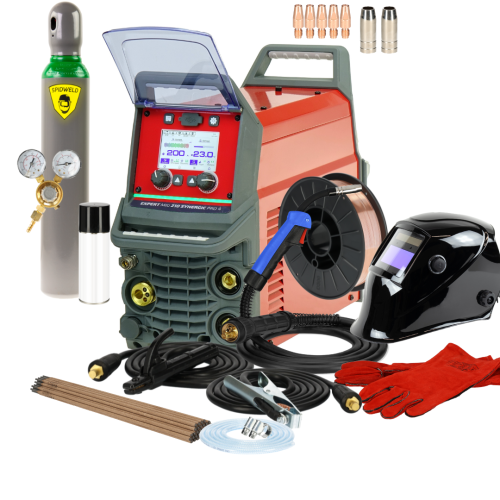 Spawarka Ideal Expert MIG 210 Synergic Pro4 LCD - zestaw - EXMIG210-G - Ideal - 4
