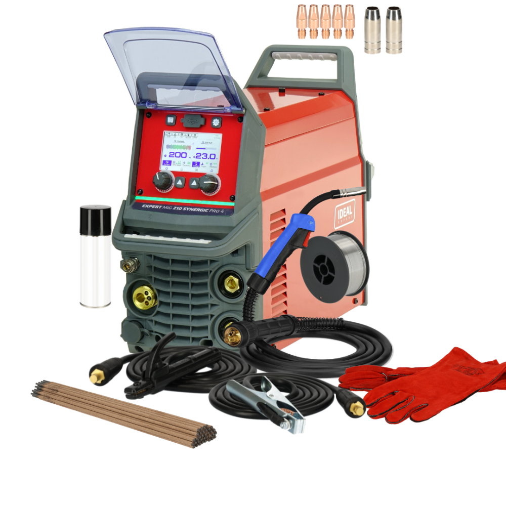 Spawarka Ideal Expert MIG 210 Synergic Pro4 LCD - zestaw - EXMIG210-G - Ideal - 6