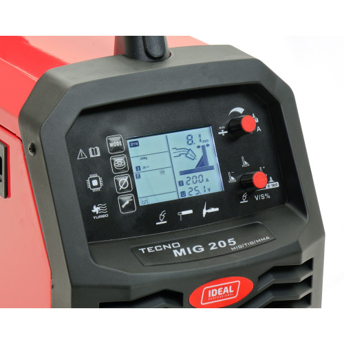 Spawarka Ideal Tecnomig 205 LCD Synergic 4x4 v3 - zestaw - TMIG205LCDV3-G - Ideal - 10