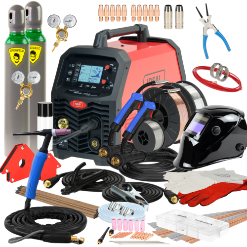 Spawarka Ideal Tecnomig 205 LCD Synergic 4x4 v3 - zestaw - TMIG205LCDV3-G - Ideal - 1