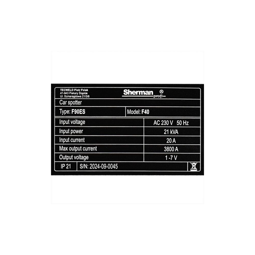 Zgrzewarka Sherman Car Spotter F40 / 230 V - 7812984 - Sherman - 14